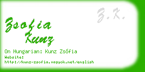 zsofia kunz business card